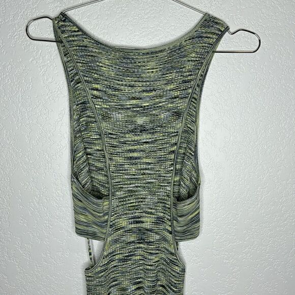 NWT Jonathan Simkhai Cut Out Detail MIDI Dress Large Green/Blue - Picture 9 of 16